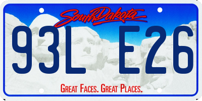 SD license plate 93LE26