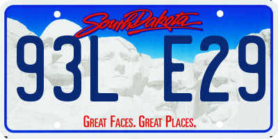 SD license plate 93LE29