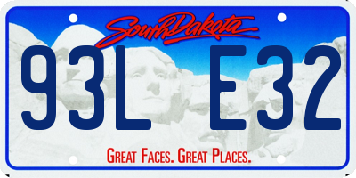 SD license plate 93LE32