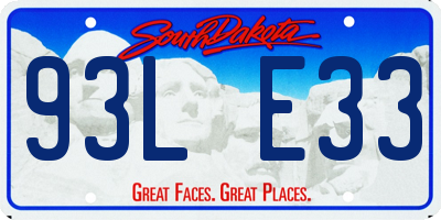 SD license plate 93LE33