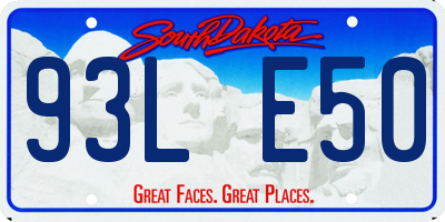 SD license plate 93LE50