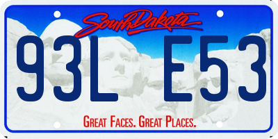 SD license plate 93LE53