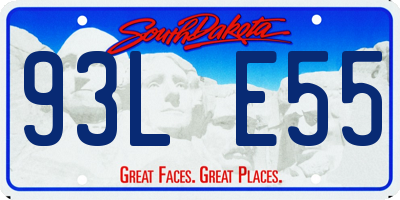 SD license plate 93LE55