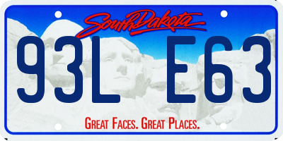 SD license plate 93LE63