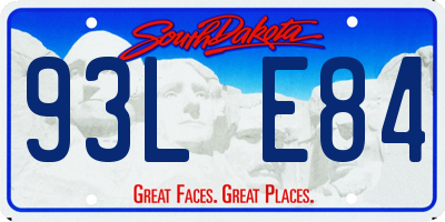 SD license plate 93LE84