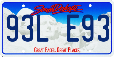 SD license plate 93LE93