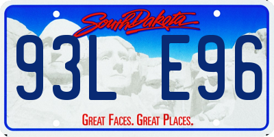 SD license plate 93LE96