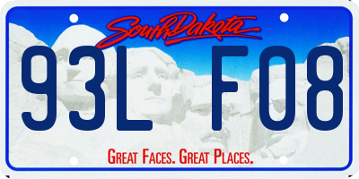 SD license plate 93LF08