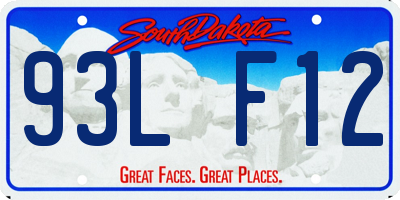 SD license plate 93LF12
