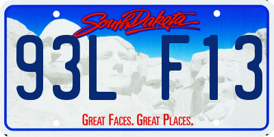 SD license plate 93LF13