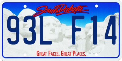 SD license plate 93LF14