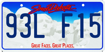 SD license plate 93LF15