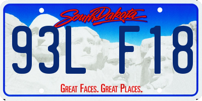 SD license plate 93LF18