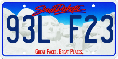 SD license plate 93LF23