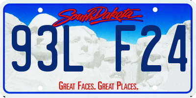 SD license plate 93LF24