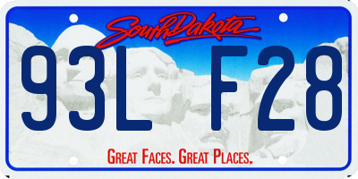 SD license plate 93LF28