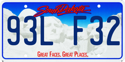 SD license plate 93LF32