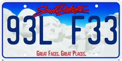 SD license plate 93LF33
