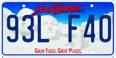 SD license plate 93LF40