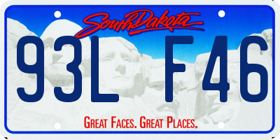 SD license plate 93LF46