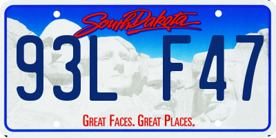 SD license plate 93LF47