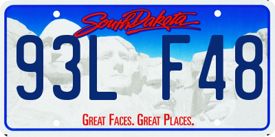 SD license plate 93LF48