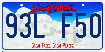 SD license plate 93LF50