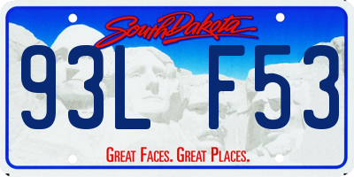SD license plate 93LF53
