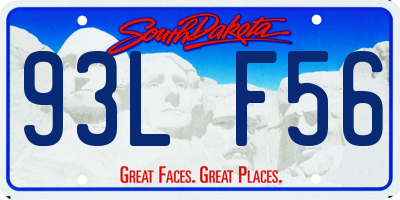 SD license plate 93LF56