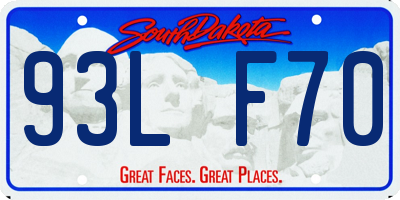 SD license plate 93LF70