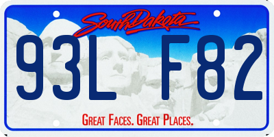 SD license plate 93LF82