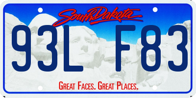 SD license plate 93LF83