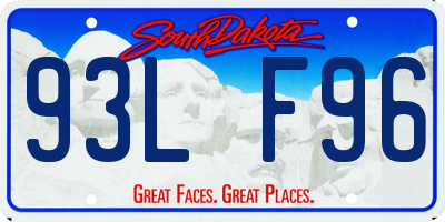 SD license plate 93LF96