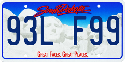 SD license plate 93LF99