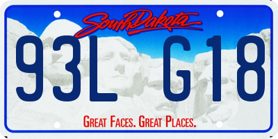 SD license plate 93LG18