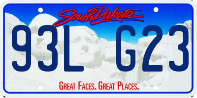 SD license plate 93LG23