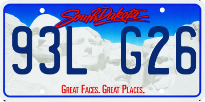 SD license plate 93LG26
