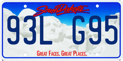 SD license plate 93LG95