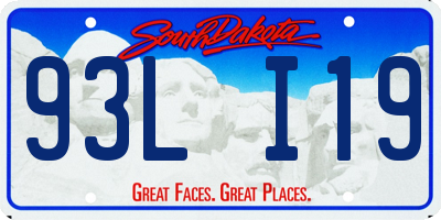 SD license plate 93LI19