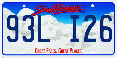 SD license plate 93LI26