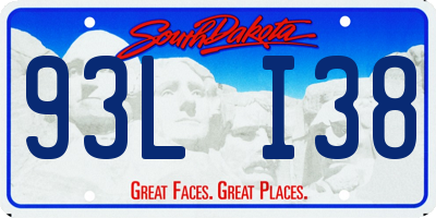 SD license plate 93LI38