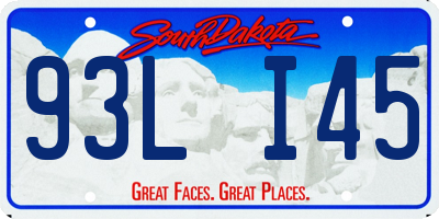 SD license plate 93LI45