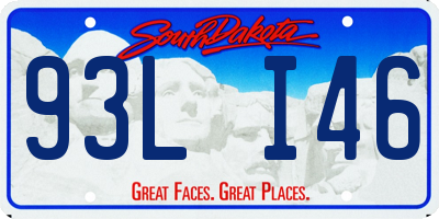 SD license plate 93LI46