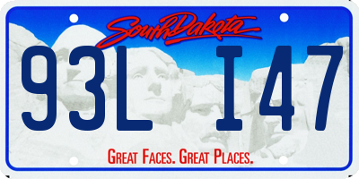 SD license plate 93LI47