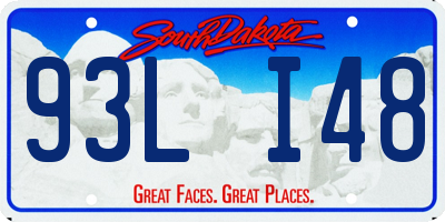SD license plate 93LI48
