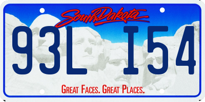 SD license plate 93LI54