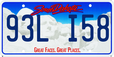 SD license plate 93LI58