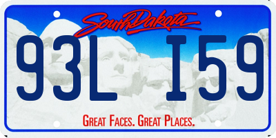 SD license plate 93LI59