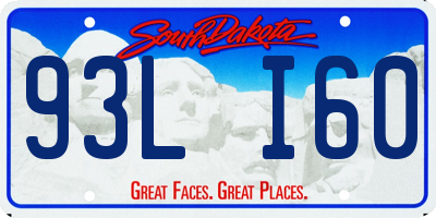 SD license plate 93LI60