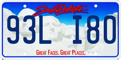 SD license plate 93LI80